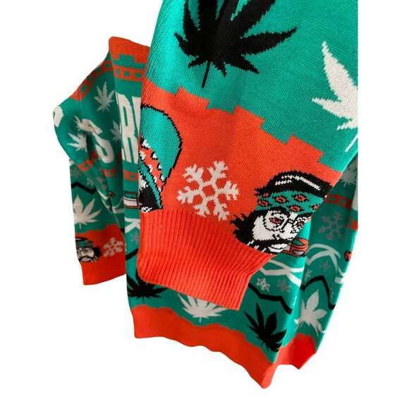 NWT Cheech & Chong Merry Kushmas Ugly Christmas Sweater Size Large - Picture 6 of 6